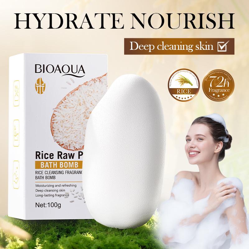 Rice puree bath salt ball 100g cleansing and cleansing fragrance bath salt ball skin care products