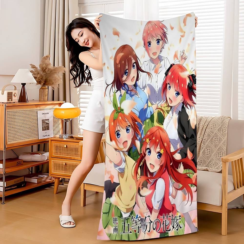 Anime Q-Quintessential Quintuplets Microfiber Beach Towel Absorbent Quick dry Soft Yoga Swimming Resort Mountain Climbing Towel