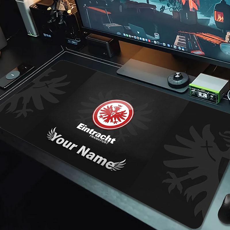 Eintracht Frankfurt Benutzerdefinierter Name Große Größe Mauspads Große Gaming-Tischauflage Rutschfest Laptop Tablet Großes Mauspads XXL Matte Mini-PC-Spielmatte Mit Schloss