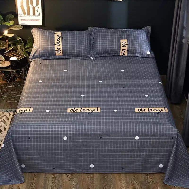 Schlafzimmer Bettlaken Uni Gemütlich Weich Bequem Hautfreundlich Waschbar Hotel Rutschfest Schlicht Bettdecke Zuhause Doppel Einzel Studentenwohnheim