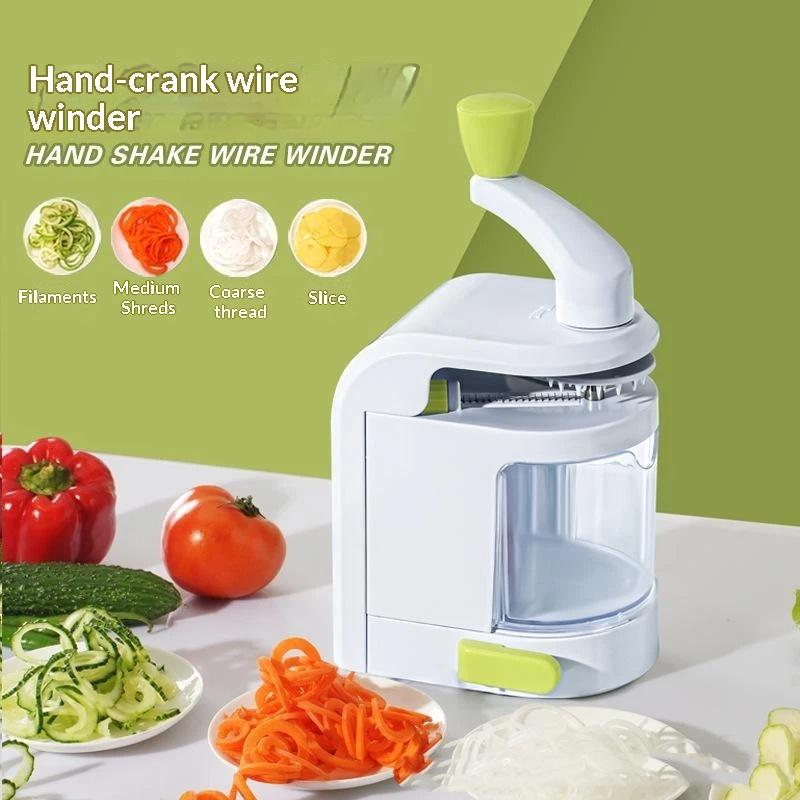 4 Blades Vegetable Spiralizer Zucchini Noodle Maker Best Veggie Spiral Slicer Curly Fry Chopper Cutter Pasta Spaghetti Maker
