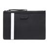 Classic Black And White Striped PVC Clutch Men Clutch BOLLIS-LARGE-OF-30