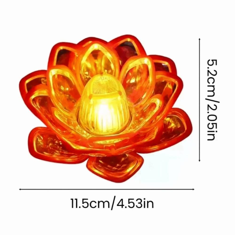 Lotus Outline Design Lotus Candle Lamp Soft LED Light Source Flameless Decor Light Altar Worship