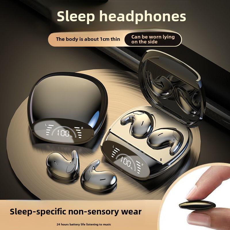 MD528 Bluetooth Headset: TWS Dual-Ear Comfortable On-Ear Style for Sleeping, Long Battery Life.