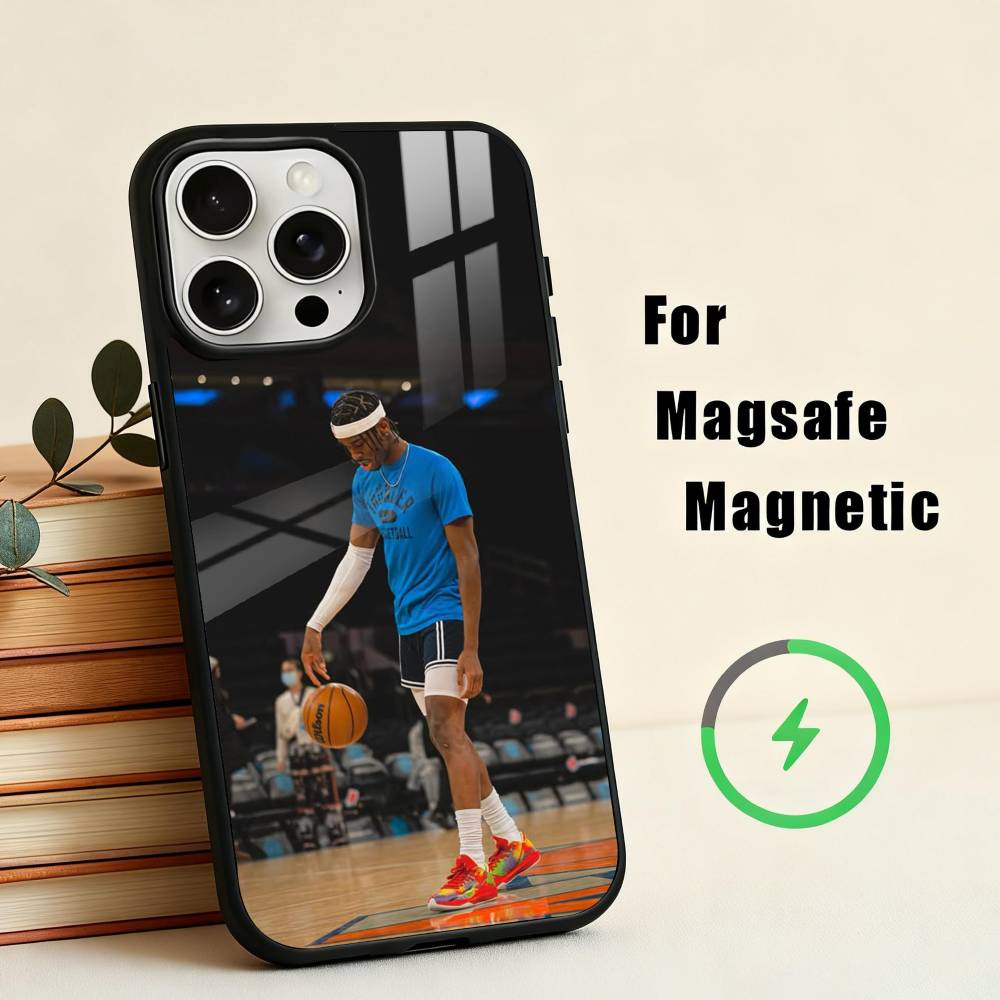 SGA B-Basketball G-Guard S-Sha Phone Case For iPhone17,16,15,14,13,12,11 Plus,Pro Max Magnetic For Magsafe Wireless Charging