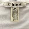 Chloe Made in Italy Logo Print Stretch Short Sleeve T Shirt White Women’s Size 40 M L(USED)