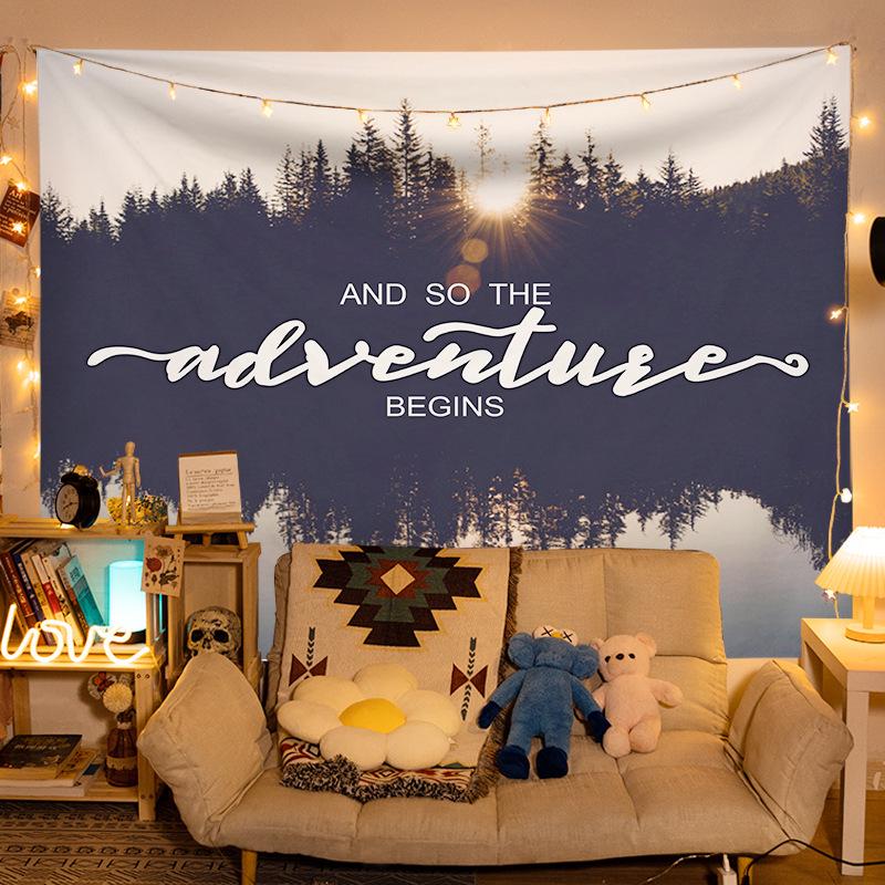 INS Style Bedroom & Dormitory Wall Hanging Cloth – Canvas Poster Decor