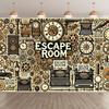 Steam-Punk Escape Room Background Fabric | 8x6 Feet Multi-purpose Photography Background | Retro Gears and Clock designDJH