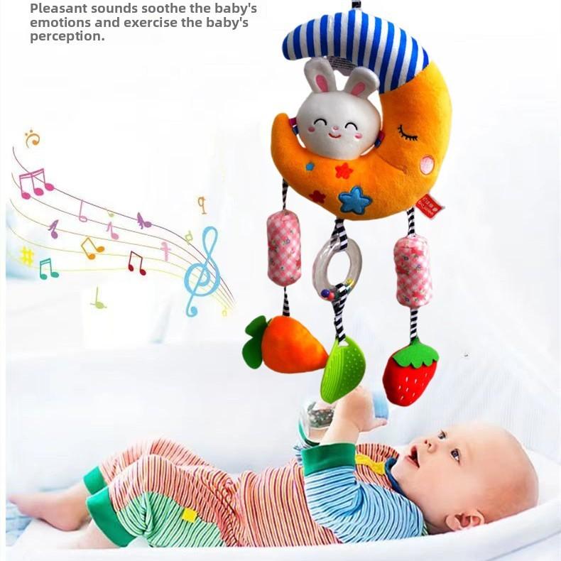 Beili Baby Stroller Plush Rattle Car Charm With Wind Chimes For Infant Comfort
