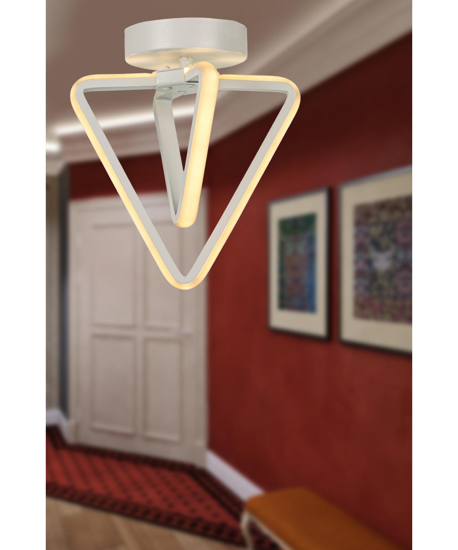 

Barış 3-цветная светодиодная потолочная одинарная люстра белого цвета