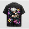 Gojo Satoru Print T-shirt Jujutsu Kaisen Anime Clothing Men Women Cotton Tshirts Vintage Washed Tee Harajuku Oversized T Shirt
