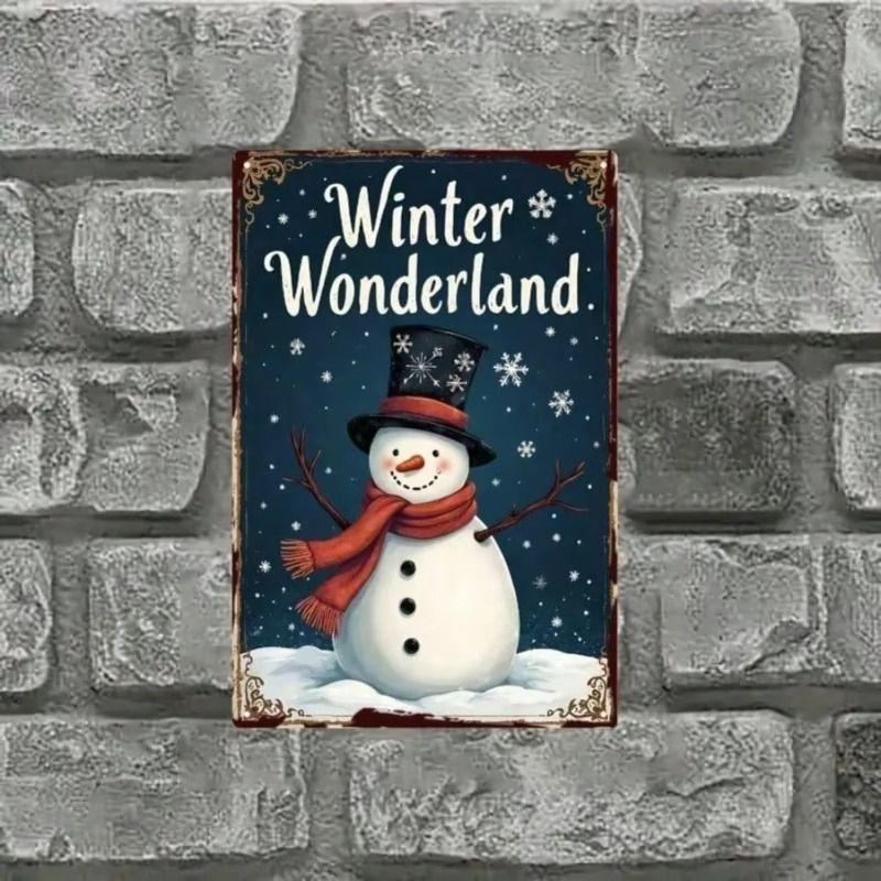 Retro Metal Wall Art Decor for Living Room, 20x30 cm