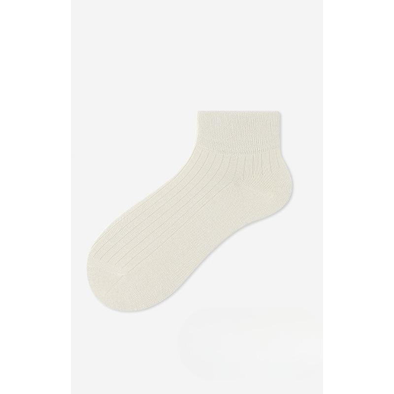Solid-color Dotted Vertical Stripes Solid-color Casual Short Socks, Cotton Socks, Mesh Breathable Thin Spring and Summer Socks