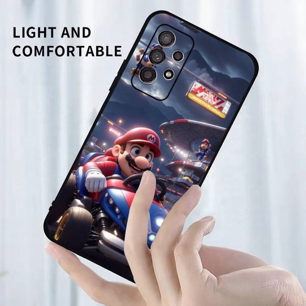 Anime Super M-MarioS Bros Phone Case For Samsung S25,S24,S23,S22,S21,S20,S10,Ultra,Plus,Lite,FE,Soft Silicone Black Cover