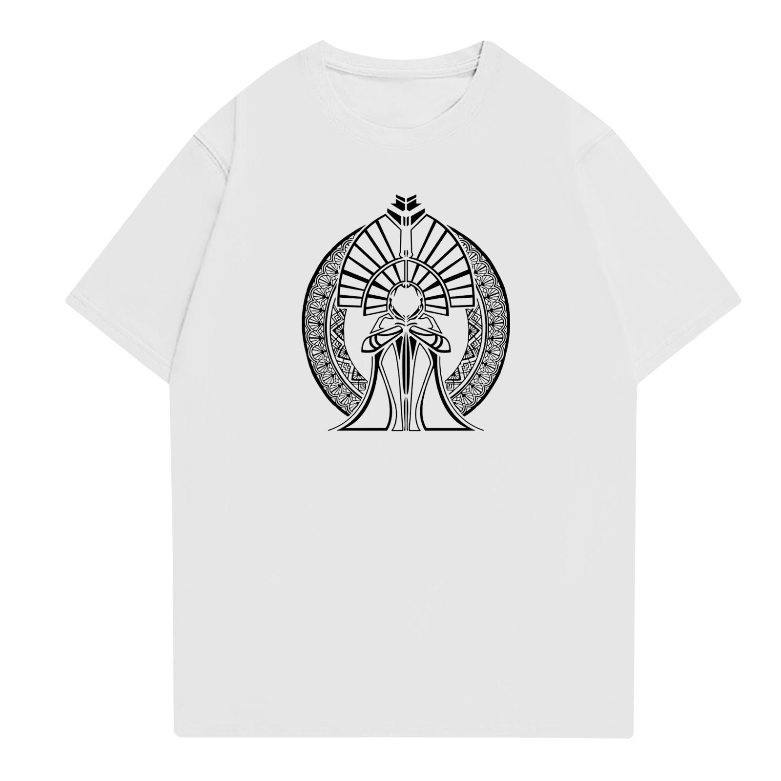 

Модные топы Aldult с круглым вырезом и коротким рукавом для работы, принтованные топы для лета XL белый