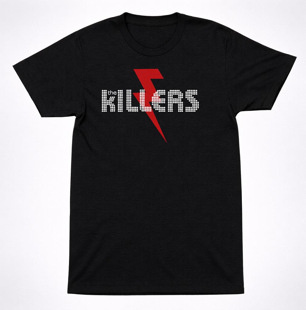The Killers lightning bolt Logo T-Shirt Red black Indie Alternative Rock Band Te S разноцветный