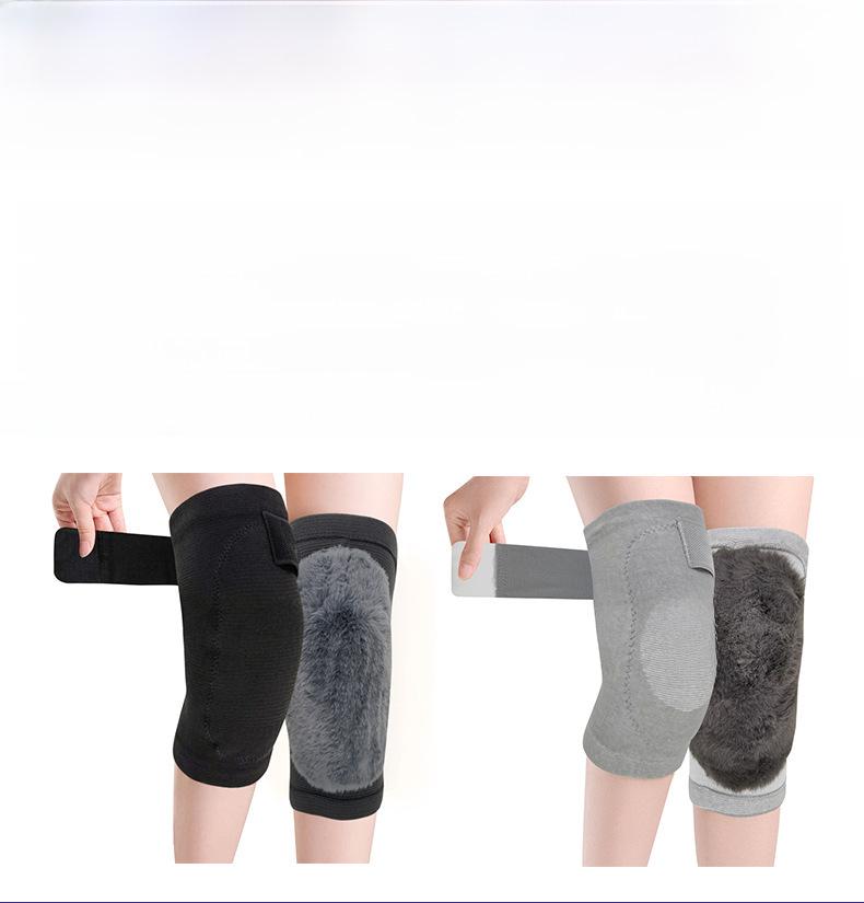 Thickened Anti-Rabbit Fur Warm Knit Knee Pads for Cold Legs - Autumn/Winter New