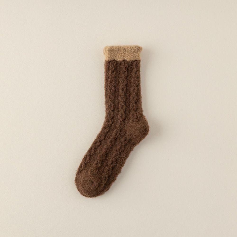 Fluffy Mid-Tube Socks Plush and Thickened Cozy Slipper Socks New Fuzzy Socks