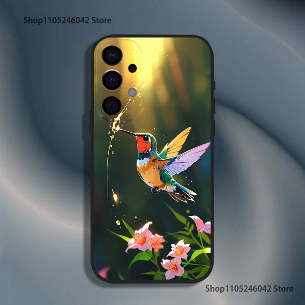 

Colorful Bird Hummingbird For Samsung Phone Case S26,S25,S24,S21,S22,S23,S30,Ultra,S20,Plus,Fe,Lite,5G Black Cover Samsung S205G