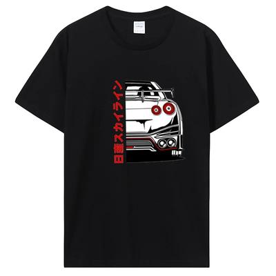GTR R35 T-shirts för Unisex Bomull Grafisk T-shirt Rolig T-shirt Unisex T-shirt Oversize Japansk Streetwear 90-tals Hippiekläder