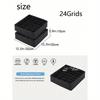 24Grids Fabric Foldable Storage Box for Sock, Underwear, Tie and Sock, Belt Storage Box Foldable Storage Box, Sock Underwear Organizer Dividers