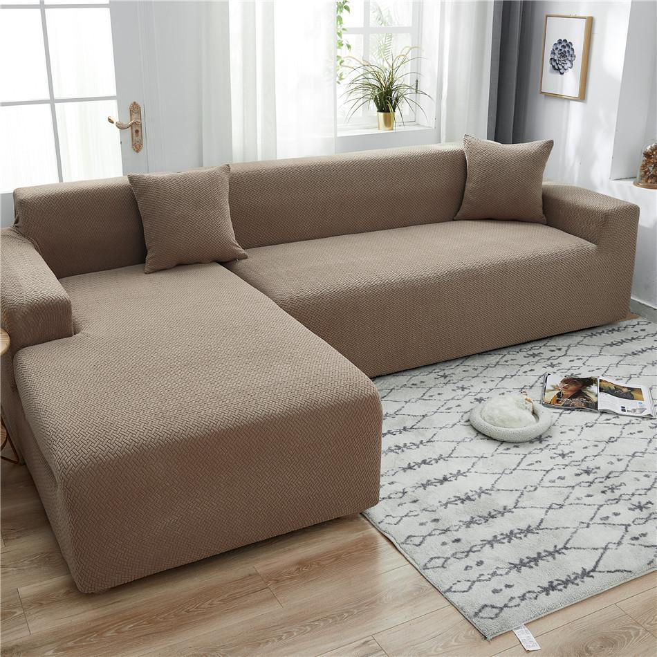 Thick High-Grade Stretch Sofa Cover Full-Cover Solid Color Fabric Sofa Cover Towel Full Cover Non-Slip Sofa Cover