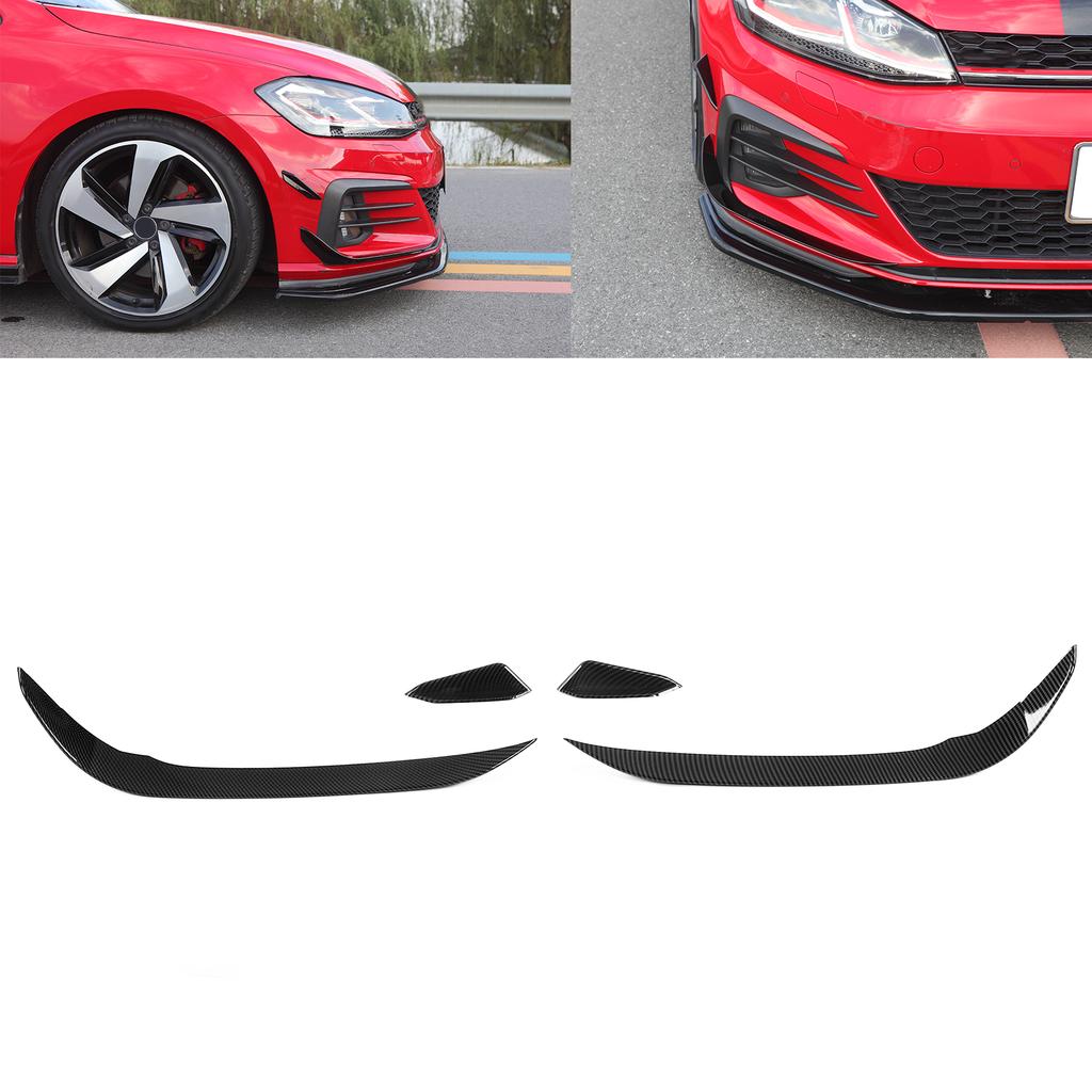 4PCS Front Bumper Aero Kits Canards Wing UV Resistant Replacement for MK7.5 GTD 20172020
