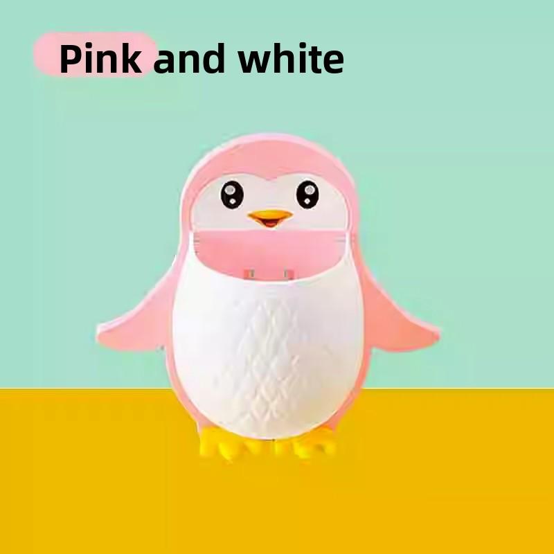 Cartoon Penguin Storage Rack, Makeup Tools, Organizing Box, Dormitory Bathroom Toothbrush, Bedside Mobile Phone, Wall Hanging Storage