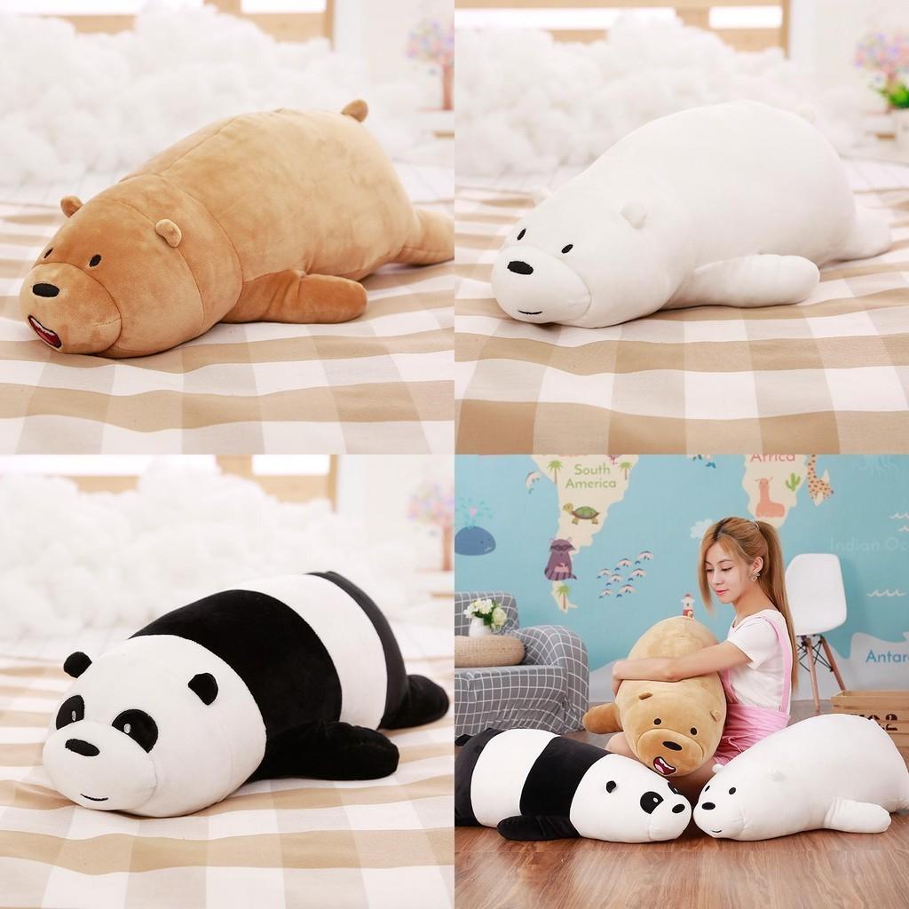 We Bare Bears Pillow Cartoon Bear Grizzly Bear Panda Soft Stuffed Plush Toy Doll Perfect Gift Option