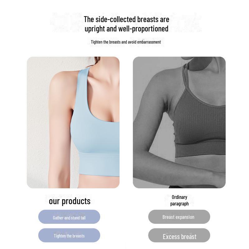 Nahtloser stoßfester Sport-BH mit hohem Aufprallschutz und schönem Rückendesign für Damen