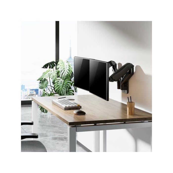 Aisens Soporte de Pared Pro Contrapeso Giratorio e Inclinable para Monitor/TV 2 Brazos 9Kg 17-32" Negro