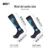 Thick Merino Wool Over-the-Calf Ski Socks - Non-Slip, Warm, and Cold-Resistant