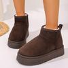 Large Size Thick-soled Medium Tube Snow Boots for Women, New Velvet Thickened Warm Cotton Shoes for Women In Autumn and Winter