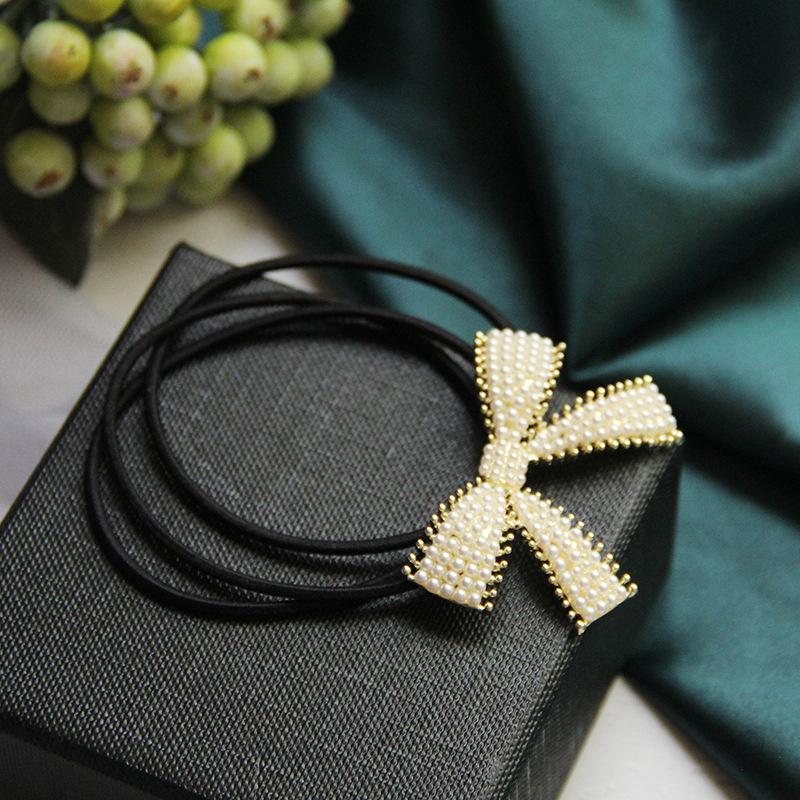 Korean Rhinestone Elegant Scrunchies Women Girls Elastic Hair Rubber Band Accessories Tie Hair Ring Rope Headdress