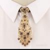 Fashion Rhinestone Tie Short Length Metal Short Tie Special Sparkle Costume Tie  Wine Party