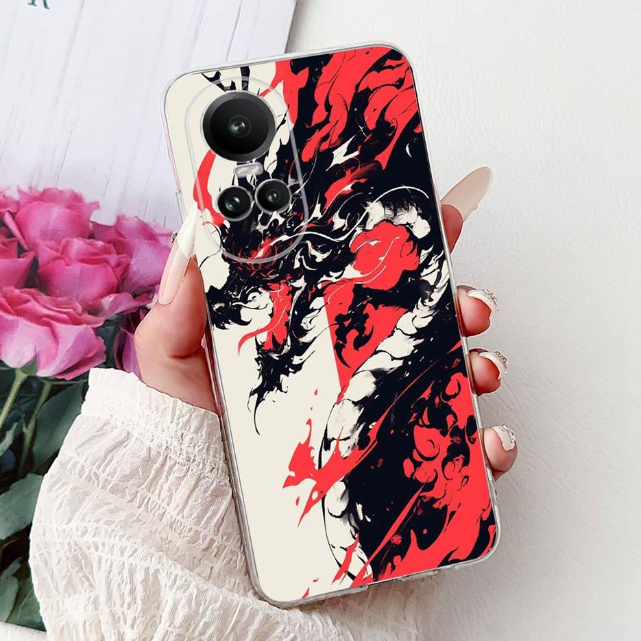 For Oppo Reno 10 5G Case CPH2531 Luxury Fashion Painted Cover Soft Slim Phone Case For Oppo Reno 10 Pro Plus Reno10 Pro+ 5G Bags