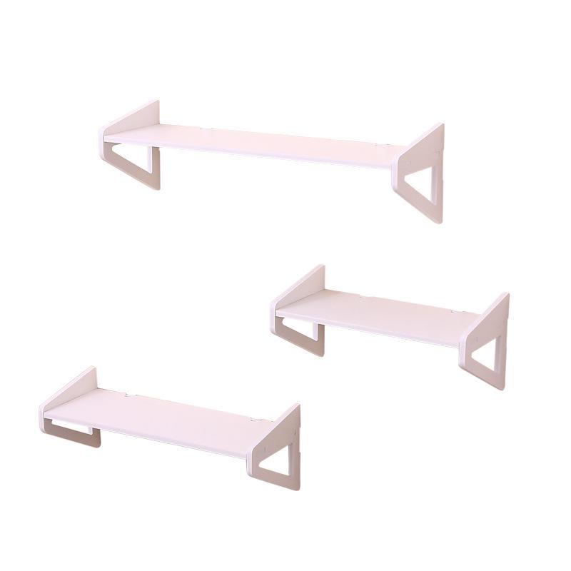 Boorvrije PVC Hout-Kunststof Wandplank – Aan de Muur Gemonteerde Boekenplank & Bloemenstandaard voor Slaapkamer & Woonkamer Decor