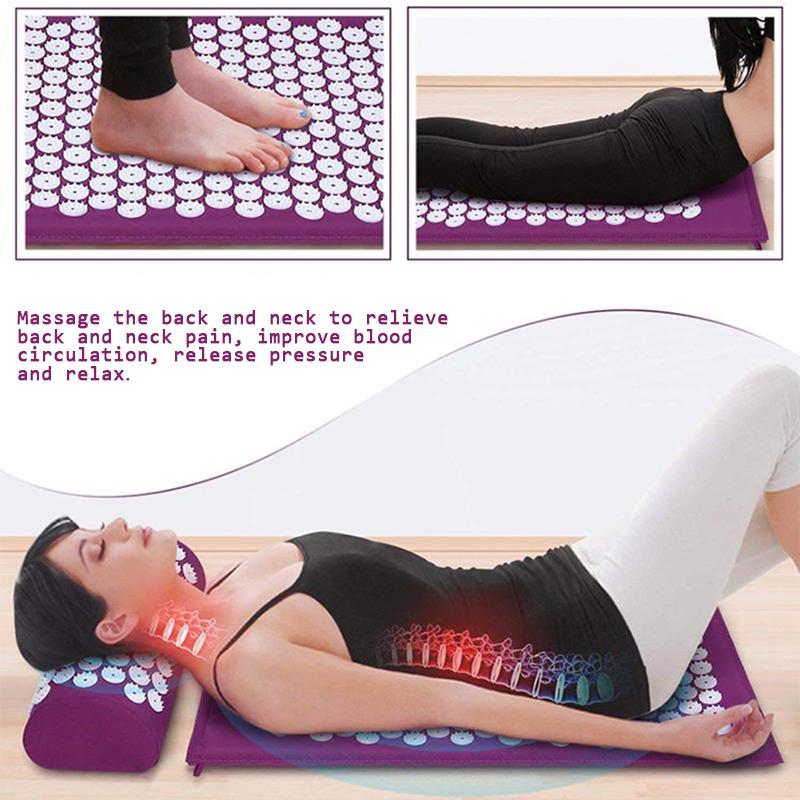 Acupressure Massage Mat Yoga Mat Acupoint Therapy Relaxation Mat Fitness Exercise Mat Body Pain Relief Mat Home Wellness Mat