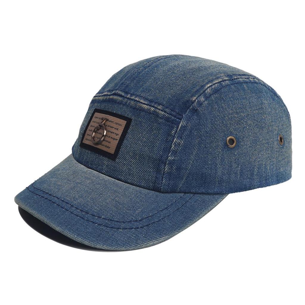 Men's & Women's Washed Denim Duckbill Cap - Short Brim, Distressed Style for Outdoor Sun Protection