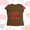 Casual Streetwear Kawaii Domo Kun Rhinestone Cartoon 2000s Quality Round Neck Short Sleeves Simple Daily Routine Fit T Shirt Top