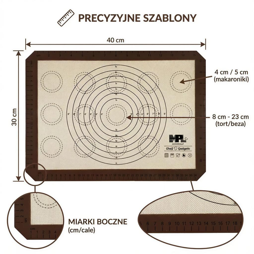 Silicone Baking Mat, Cake Mat, 40x30cm, Reusable