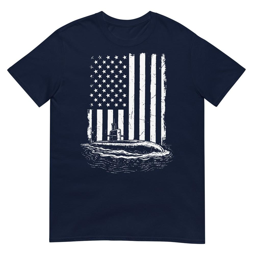 Submarine Usa Flag Veteran 4th Of July Tshirt S
