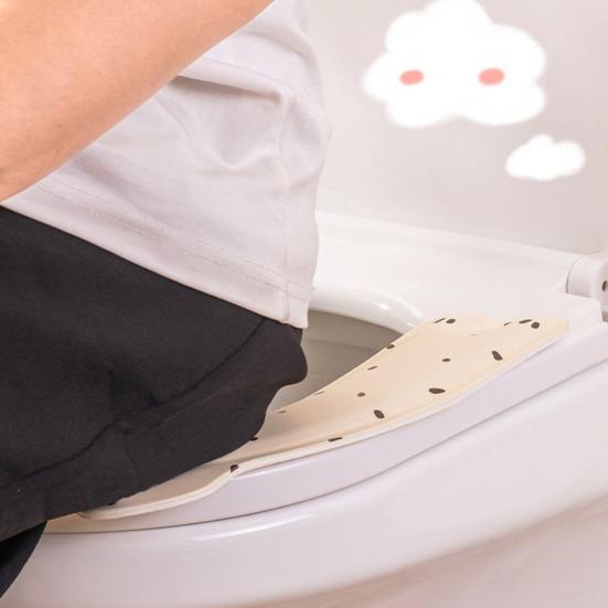 Toilet Seat Cartoon Pattern Non-Slip Toilet Seat Protector Self-adhesive Thickened Bathroom Toilet Seat Cover Sensitive Skin Toilet Seat Mat