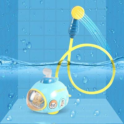 Badespielzeug für Kinder, elektrisches U-Boot mit Duschsauger, Schwimmspielzeug, Wasserspritzspielzeug, Wassersprinkler, Duschspielzeug für Kinder