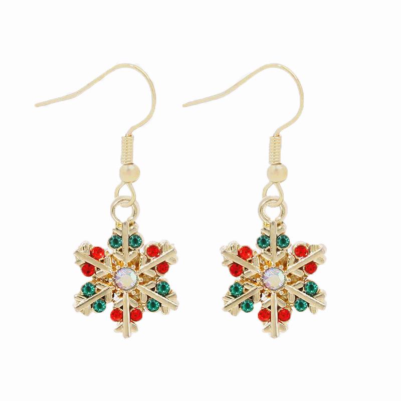 Snowflake Tree Earrings for Women - Festive European and American Design, Perfect for Autumn and Winter