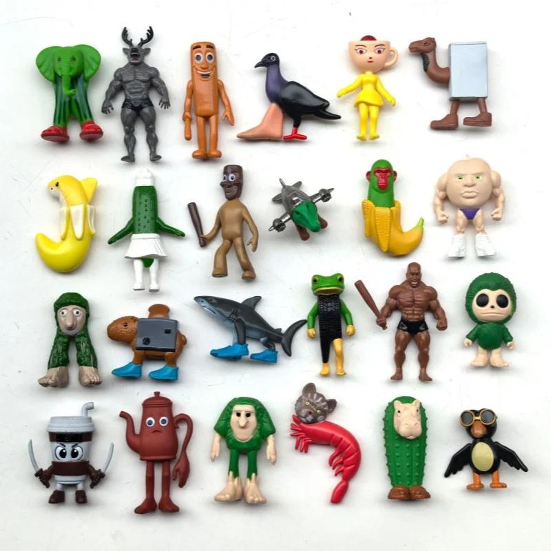 24Pcs Italian Brainrot Set Tung Tung Tung Sahur Tralalero Tralala Figurine Mini Ornaments Action Figure Toys Kids Birthday Gifts