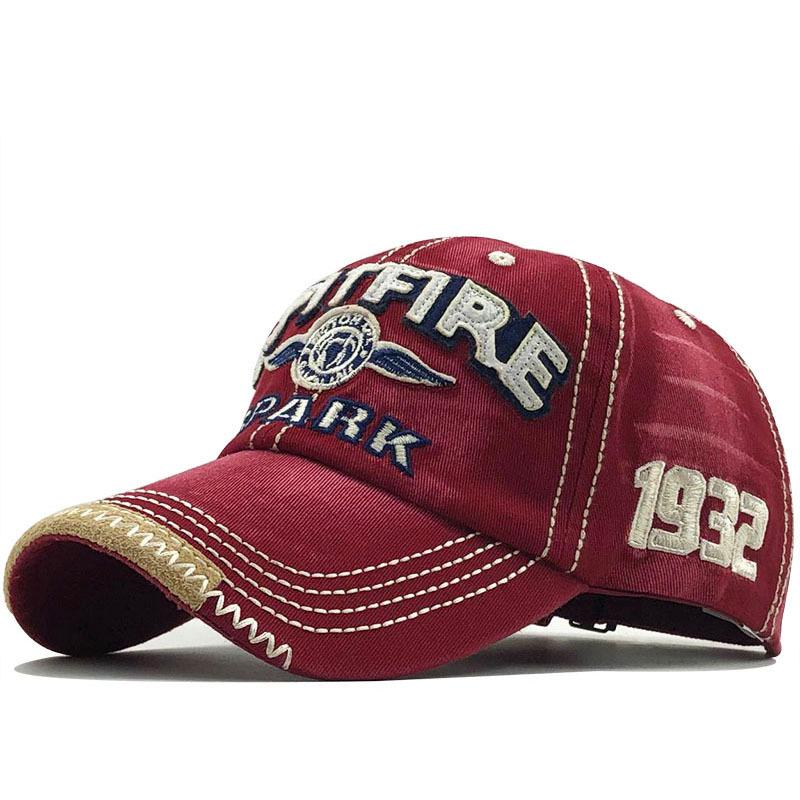 SPARK Alphabet Washed Cotton Baseball Cap Male and Female Alphabet Embroidered Cap Sunshade Sunscreen Cap
