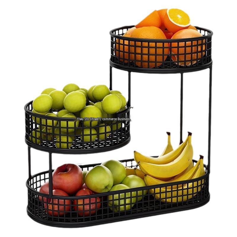 Luxury Multi-Layer Fruit and Snack Display Basket for Living Room Coffee Table