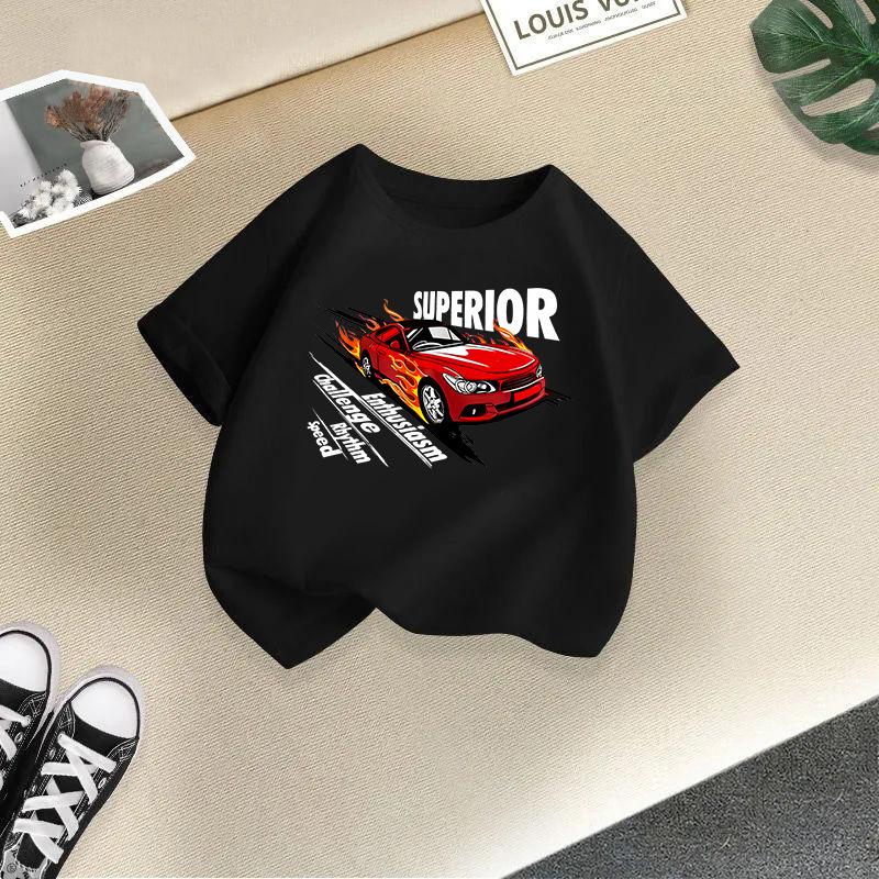 Boys T Shirt Kid T Shirt 2-13Y Loose-fit Casual O-Neck Short-sleeve Girl T Shirt Top