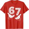 Day Six Seven 6 7 Meme Hand Heart 67 Design Funny Unisex T-Shirt